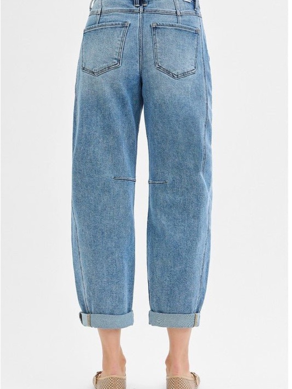 Risen Mid-Rise Ankle Barrel Jeans size 7/28 - Picture 2 of 11